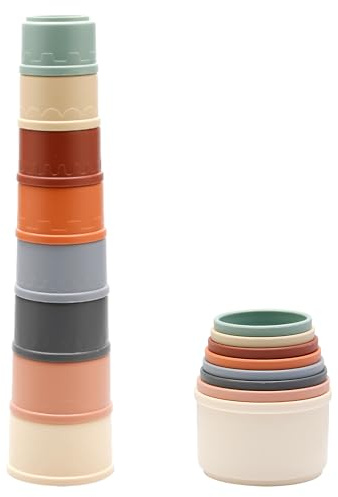 Rumyve Lot de 8 gobelets empilables en plastique sûr pour lapins, petits animaux, jeux amusants pour cacher la nourriture et les jeux
