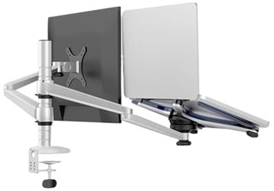 IONQXIDLD OA-7X Desktop-27-Zoll-LCD-Monitorständer + 10-15,6-Zoll-Laptopständer, voll beweglicher Dual-Monitor-Montagearmständer