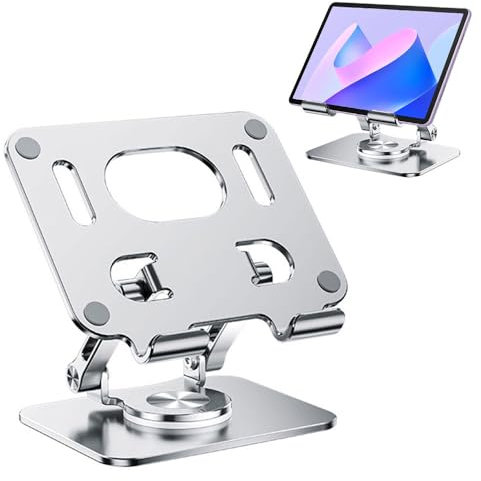Peppy Soporte para tablet | Soporte ajustable para tablet y soporte de monitor portátil para escritorio | Compatible con iPad Pro, Galaxy Tab, MacBook