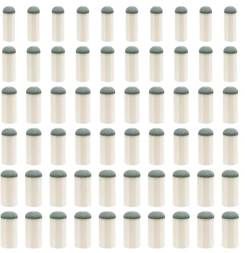 XIHIRCD 60pcs Billiard Cue Tips Replacement, 4 Sizes Slip on Pool Cue Tips Pool Stick Tips Pool Cue Push on Tips Pool Table Accessories for Snooker & Billiards