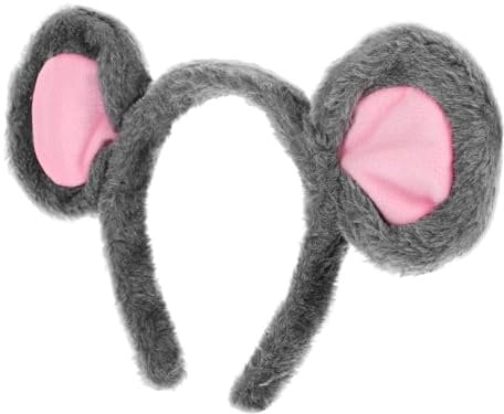 WOONEKY Cute Mouse Ears Cosplay Party Headband Animal Rat Ear Headband Photo Prop for Halloween