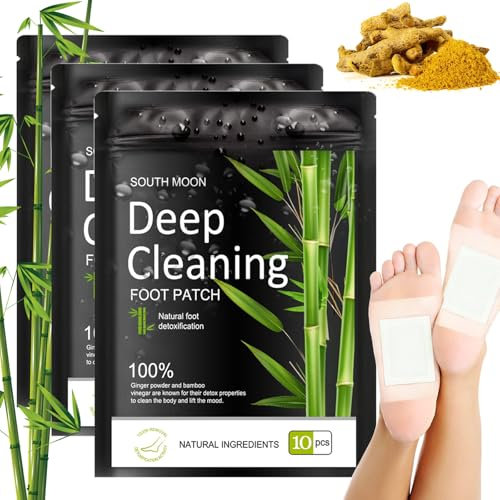 30 Stück Natürliche Detox Pflaster, Entgiftungspflaster Füße, Fußpflaster Entgiftung, Deep Cleansing Foot Pads, Entgiftungspflaster Füße, Detox Pflaster Fuß, Fußpflegepads FußPflaster