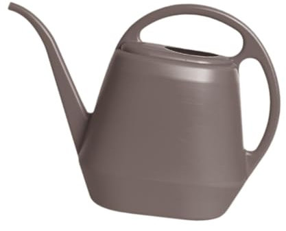 KESOTO Regadera para Plantas al Aire Libre Regadera de Agua para Plantas 4L Diseño Decorativo de Doble Mango Regadera de Boca Larga para el hogar, Café