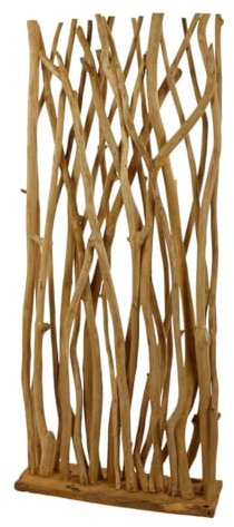 unikada Paravent Forest Teakholz Äste Raumteiler - versch. Größen ca. 80x25x180cm