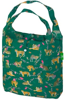 ECO CHIC Lightweight Foldable Reusable Shopping Bag Water Resistant Tote Bag