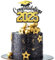 Lnngub Graduation Cake Topper Class of 2025,Graduation Cake Topper Congratulations 2025 Cake Topper for Graduation Season Cake Arrangement Graduation Party Decorations(Black and Gold Glitter)
