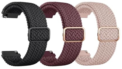 SHENGYIG Armband für Uhr, 3 Stück Armband für Smartwatch, Verstellbare Ersatzarmband Smartwatch, Geflochtenes Nylon, für Uhren der Serien GT3 und Buds