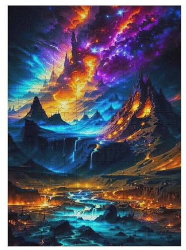 Golden Castle Jigsaw Puzzles for Kids 300 Pieces 3d Wooden Puzzle Decompression Game for Adults Women Kids Girl Educational Game Toys 42×30cm