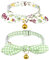 Tucnoeu 2er Pack Katzenhalsband mit Abnehmbarer Schleife, Verstellbares Cat Collar mit Glocke