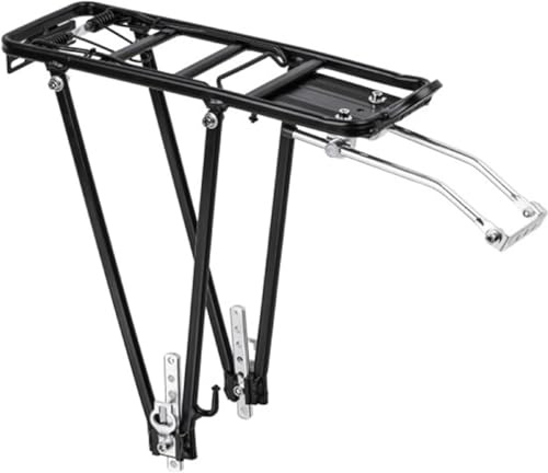 ARATERVIO Universeller Gepäckträger hinten für 24-28 Zoll Fahrräder, Leichter Fahrradgepäckträger 43x21cm, Aluminium Citybike & Mountainbike, mit Reflektorhalterung, Cube kompatibel, robust & stabil
