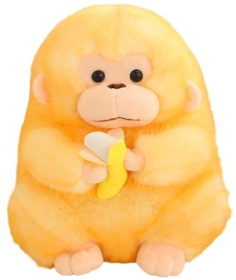 Kuscheltier – niedliche 30,5 cm große Puppe | mit einer Plüschbanane | Kuschelkissen aus weichem Primate für Kinder, Geburtstag, Wohnzimmer, Sofa, Schlafzimmer, Nachttisch