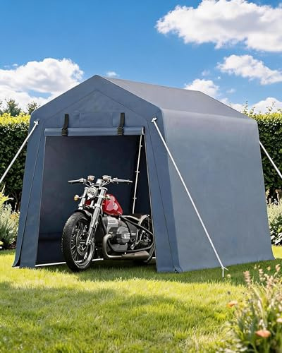 Capanno da Giardino Esterno Portatile Tenda di stoccaggio Robusto e Impermeabile Protezione UV Garage per Moto Bicicletta Capanno Garage Capanno Multiuso