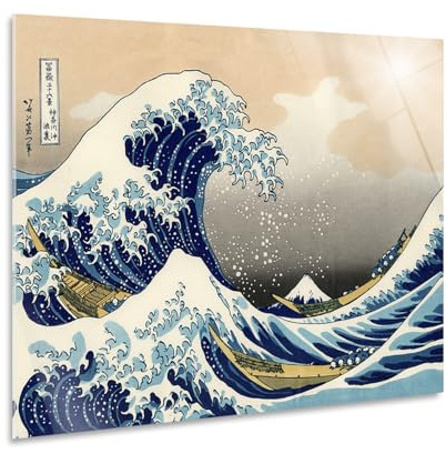 Giallobus - Bild AUF ACRYLGLASS PLEXI - Hokusai - DIE Grosse Welle VON Kanagawa - 50X70CM