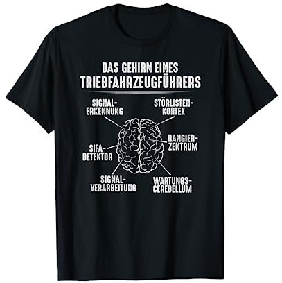 Lokführer Gehirn Lokomotivführer Triebfahrzeugführer T-Shirt