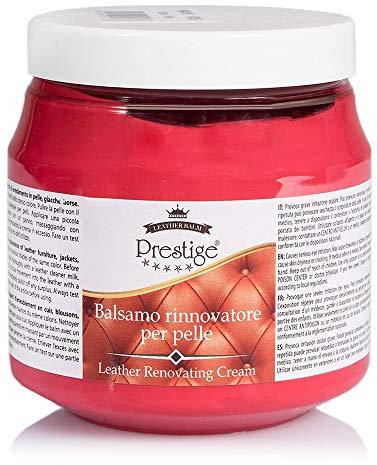 Prestige Crème pour renouveler la couleur des canapés chaussures sacs en cuir 300 ml Rouge rouge CREMA