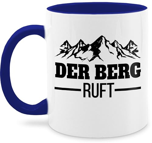 Tasse Tassen 325ml - Statement Sprüche - Der Berg ruft I Wandern Geschenk Bergsteiger I Bergliebhaber - 325 ml - Dunkelblau - spruchtasse sarkasmus berge kaffetassen spruchtassen spruch bergen