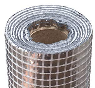 Barrera de vapor de aluminio, 1,5 m de ancho, membrana de aislamiento reforzado con malla de fibra de vidrio, techo y ático, aislamiento térmico (1,5 m x 20 m)