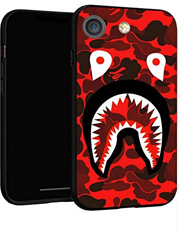 iPhone 7 Case 8 Case SE Case Non-Skid Cover Case (Bape-Shark-3)
