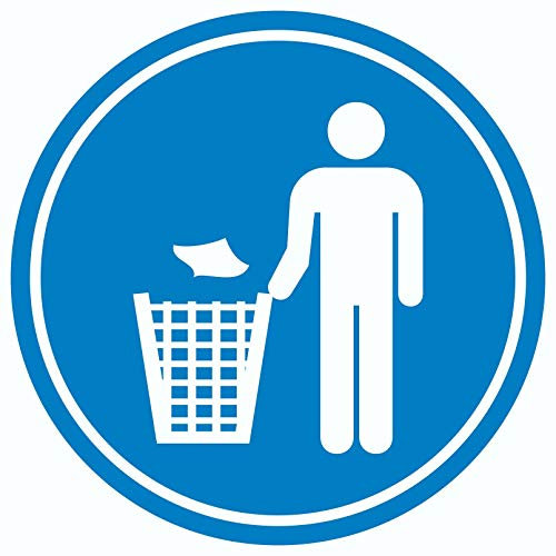 Bitte Abfalleimer benutzen Aufkleber Kreis Ø150mm