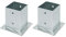 GAH-Alberts 215248 216245 - Boccola da avvitare, per pali in legno rotondo o quadrato, zincati a caldo, 101 x 101 mm, set da 2