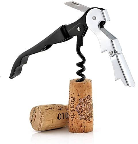 CABLEPELADO Sacacorchos de camarero, Llave de vino, Abridor de vino, Abridor cerveza, Abridor de botellas, Abrebotellas, Quita chapas, Destapador de botellas, Metálico, Apto para abrir botellas