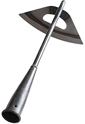 Kylewo Gartenhacke Mit Stiel, Handheld Ganzstahl Gehärtete Hohlhacke, Hand-Unkrautrechen für handgehaltene Hohlhacke zum Gemüseanbau, Unkrautjäten und Gartenarbeit