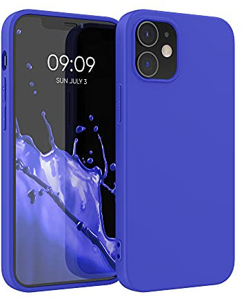 kwmobile Hülle kompatibel mit Apple iPhone 12 / iPhone 12 Pro Hülle - weiches TPU Silikon Case - Cover geeignet für kabelloses Laden - Baltik Blau