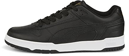 PUMA Unisex RBD Game Low Sneaker, Black Black Team Gold White, 40.5 EU
