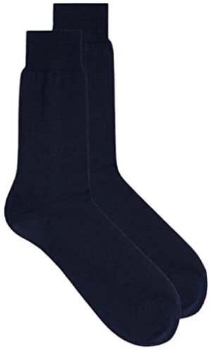 Infinity 6 Paia Calze Corte Uomo in 100% Cotone Filo di Scozia Pregiato Scatolate Made in Italy (42-44, Blu 6 Paia)