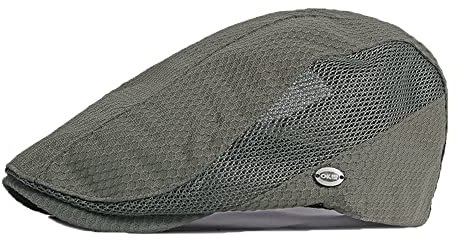 YAMEE Schiebermütze Herren Barett Sommer atmungsaktive Mesh,Sonnenhut Damen Sommer Hut Kappe,Flatcap Barette Cap Größe 55cm-59cm