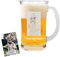 Jacklin F Chope à bière personnalisée Chope à bière personnalisée avec photo et texte - Chope à bière de la fête des pères avec texte gravé pour lui, hommes papa ou mari