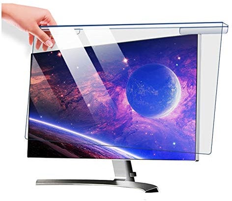 WLWLEO Computer Screen Protector Film Hang Blue Light Blocking Screen Protector Panel, Eye Protection, Anti-Scratch Anti Glare Filter Film for 22-28 inch Monitor,27 620 * 370