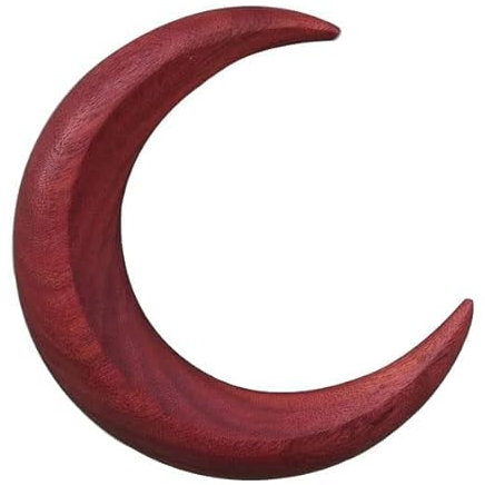Forcella per capelli a mezzaluna intagliata a mano per donna, pettine per capelli in legno a forma di luna,accessori per strumenti per lo styling dei capelli con barrette spesse (Piccolo, Rosso)