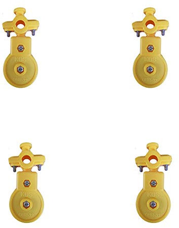 4 Stück einzelne Riemenscheiben-Block, Kunststoff-Einzelrillen-Drehgelenk, Multifunktions-Riemenscheiben-Werkzeug für Heim-Fitnessgeräte