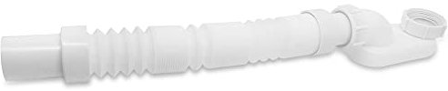 Siphon plat en P pour baignoires en acrylique 3,8 cm