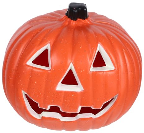 NUOBESTY Led Kürbis Laterne Halloween Dekoration Batteriebetrieben 20X18X15.5 Cm Leuchtende Outdoor Deko Kürbis Licht Für Party Zimmerbeleuchtung