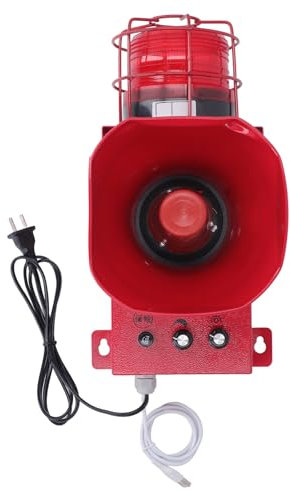 Alarme de Sirène Industrielle Stroboscopique D'urgence 6,7a 180db, étanche IP65, pour Mine, Pierre, Cour de Sable (Prise UE 220V)