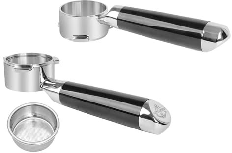 Beyeazero 𝟓𝟒𝐦𝐦 𝐁𝐨𝐭𝐭𝐨𝐦𝐥𝐞𝐬𝐬 𝐏𝐨𝐫𝐭𝐚𝐟𝐢𝐥𝐭𝐞𝐫 - Includes Precision Filter Basket - Fits Breville Barista Express and 54mm Breville Machines， Black