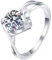 Homxi Verlobungsringe Paar Silber 925 Damen,Engagement Trauringe Solitär und Hohlherz mit Zirkonia 5MM Eheringe Silber Damen Gr 60(19)