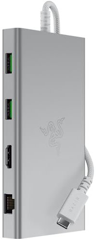 Razer USB C Charging Station 11 Ports for Windows Mac Laptop iPad Surface Chromebook: Type C, HDMI, Ethernet, MicroSD - Display 4K 60Hz - Tablets 85W + Mobile Fast Charge -