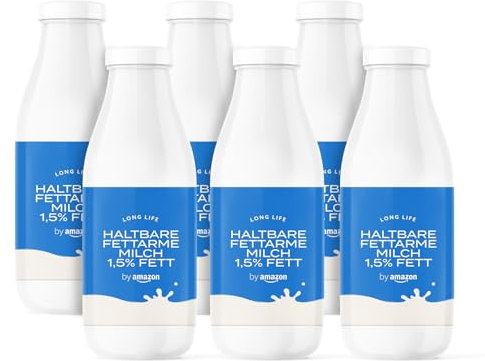 by Amazon Haltbare Fettarme Milch 1,5% Fett, 6L