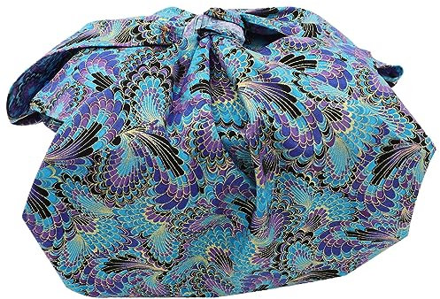 Japanisches Geschenkpapier aus Baumwolle 68cm Blau für Bento Kasten