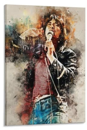 SUJHGYHB Steve Perry Aquarellkunst, klassische Musikmode, Poster, dekorative Malerei, Leinwand, Wandkunst, Wohnzimmer, Poster, Schlafzimmer, Gemälde, Tapete, Promi-Gemälde, 50 x 75 cm