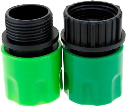 Expandable Garden HOSE MALE AND FEMALE Adaptors Connector for Tap and Spray (Green).hose connector male
