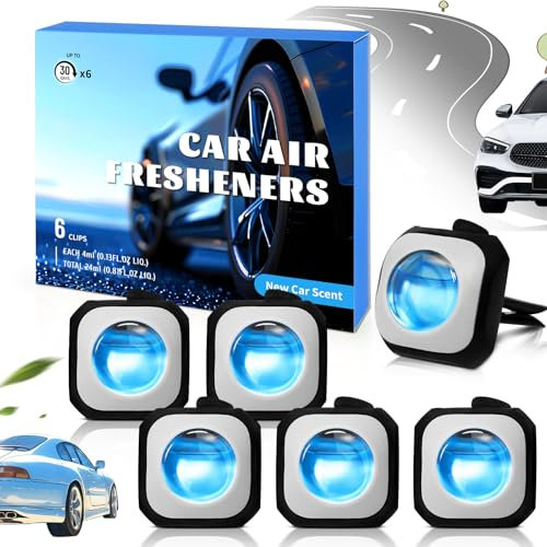 LA BELLEFÉE Auto Duft, Auto Lufterfrischer, Neuwagenduft, Autoduft, Bekämpft Gerüche im Auto, Autoparfüm, 6 x 4 ml, New Car Duft, Duft Lufterfrischer