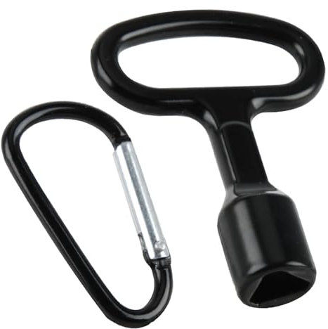 GisWell 2 chiavi triangolari universali, triangolari per pali di intercettazione, chiavi triangolari per dissuasore, chiavi triangolari, chiavi per armadietto elettrico, con moschettone a forma di D