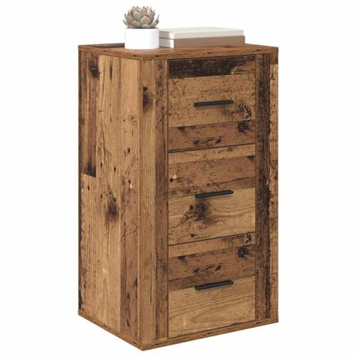 vidaXL Sideboard with Drawer Old Wood 40 x 33 x 70 cm Engineered wood, Elegant Sideboard, Ample Storage, Efficient Furniture, Modern Rectangular Design, Dining Room Organizer, Wood Unit