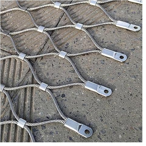 304 Stainless Steel Wire Rope Netting Flexible Railing Mesh Galvanized Garden Fence Roll for Farm Stairs Balcony Customizable and Sturdy