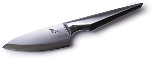 Edge of Belgravia Arondight Non Stick, Sharp Stainless Steel Kitchen Knife Blade with Ergonomic Hanlde Grip Heavy Feel for Cooking(5 Deba Knife, 12.5 CM)