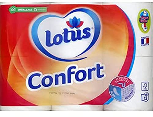 Lotus Papier Toilette Rose ou Blanc Selon Arrivage, Lot de 12